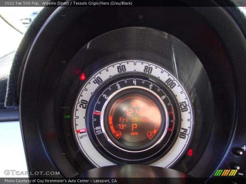 Argento (Silver) / Tessuto Grigio/Nero (Grey/Black) 2012 Fiat 500 Pop