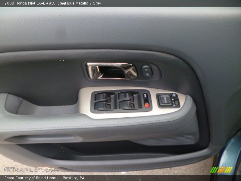 Steel Blue Metallic / Gray 2008 Honda Pilot EX-L 4WD