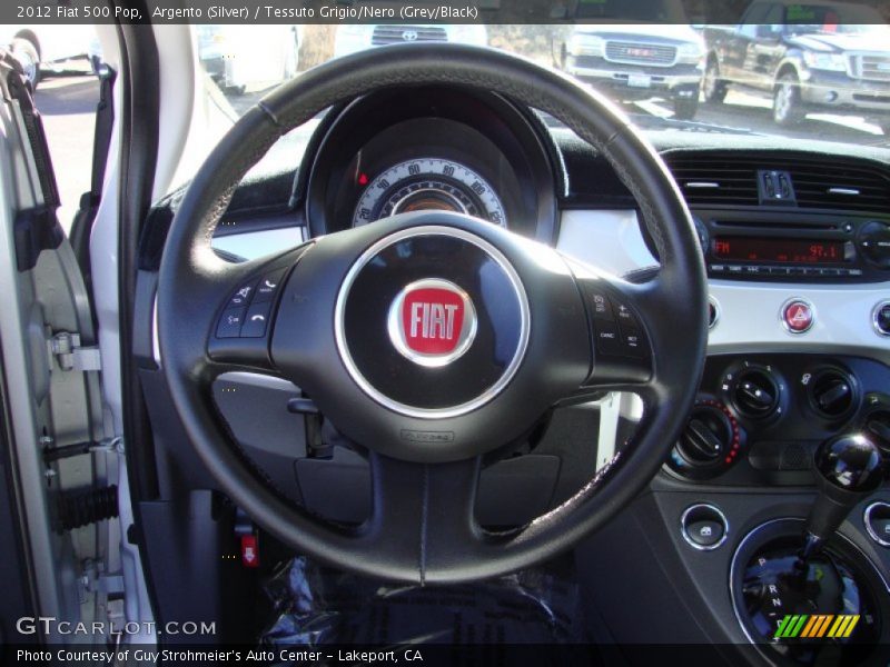 Argento (Silver) / Tessuto Grigio/Nero (Grey/Black) 2012 Fiat 500 Pop