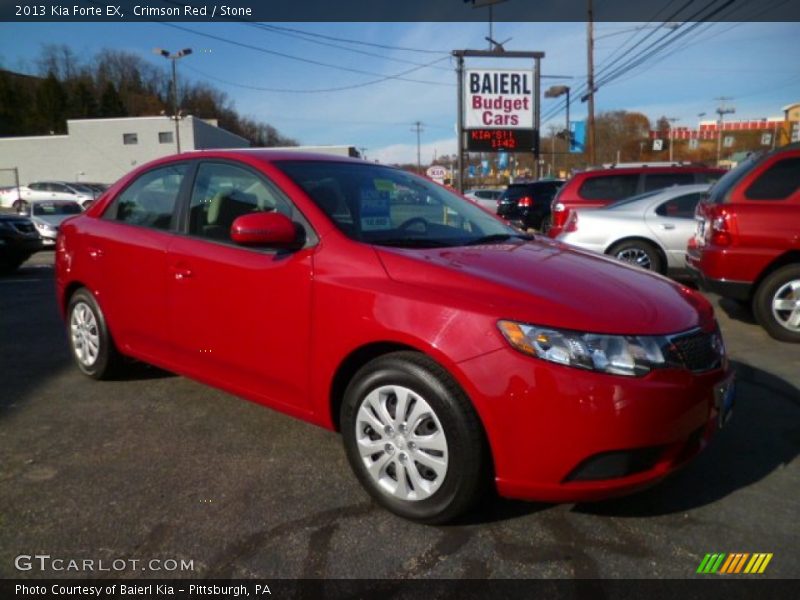 Crimson Red / Stone 2013 Kia Forte EX