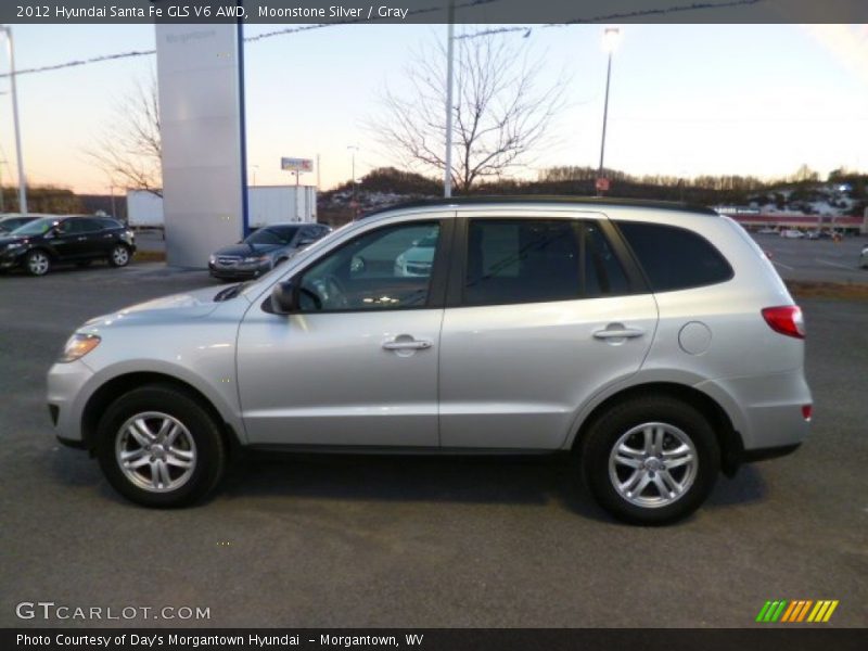 Moonstone Silver / Gray 2012 Hyundai Santa Fe GLS V6 AWD