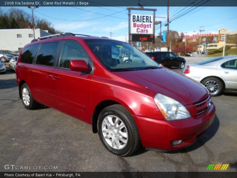 Claret Red Metallic / Beige 2008 Kia Sedona EX