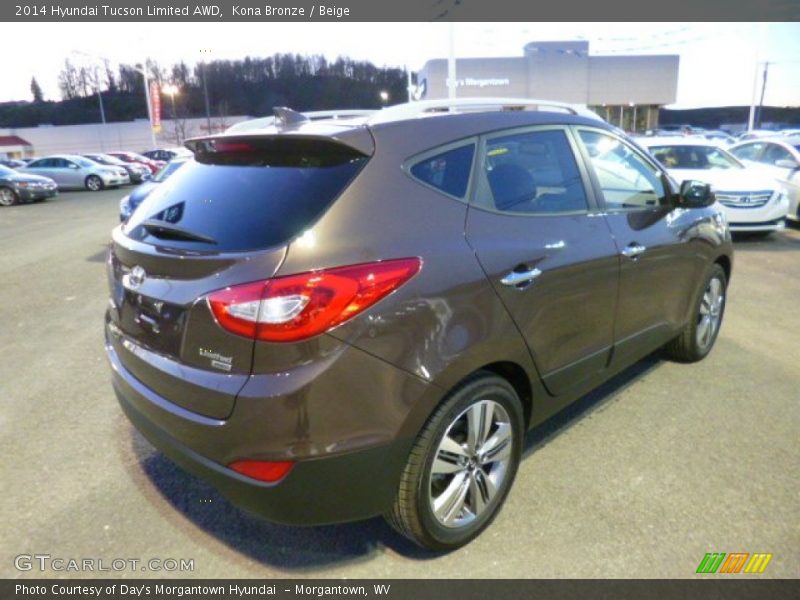 Kona Bronze / Beige 2014 Hyundai Tucson Limited AWD