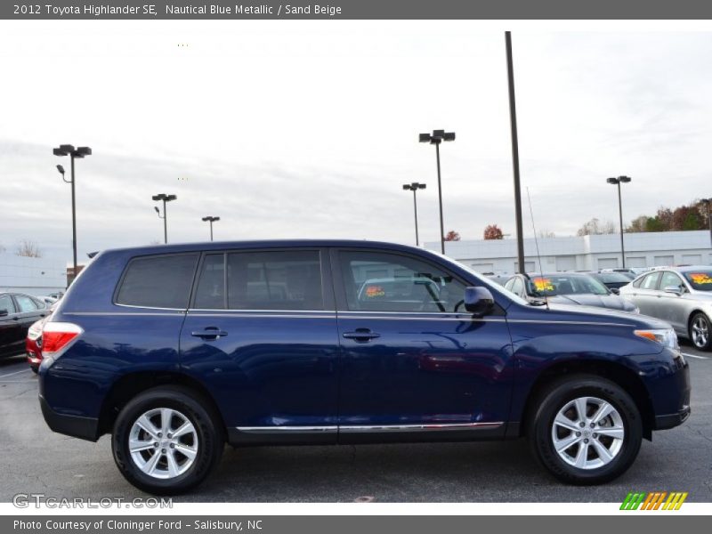 Nautical Blue Metallic / Sand Beige 2012 Toyota Highlander SE