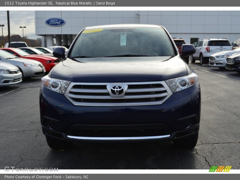 Nautical Blue Metallic / Sand Beige 2012 Toyota Highlander SE