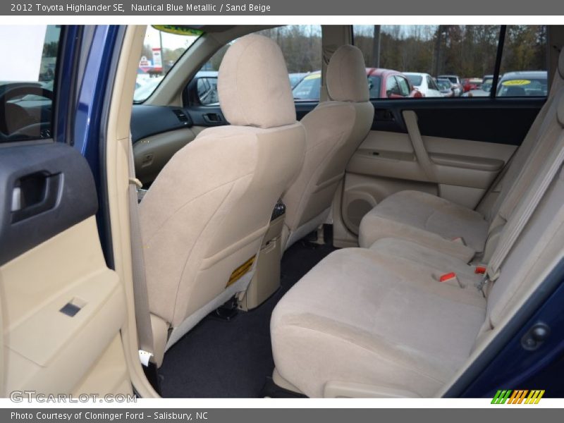 Nautical Blue Metallic / Sand Beige 2012 Toyota Highlander SE