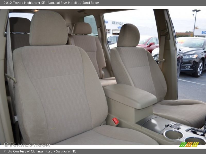 Nautical Blue Metallic / Sand Beige 2012 Toyota Highlander SE