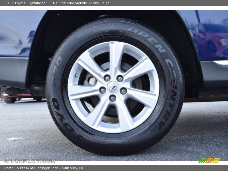 Nautical Blue Metallic / Sand Beige 2012 Toyota Highlander SE