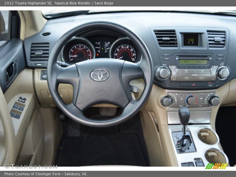 Nautical Blue Metallic / Sand Beige 2012 Toyota Highlander SE