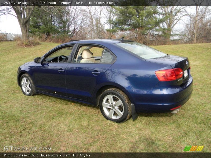 Tempest Blue Metallic / Cornsilk Beige 2012 Volkswagen Jetta TDI Sedan