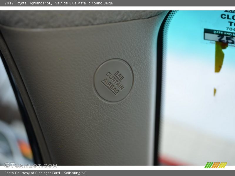 Nautical Blue Metallic / Sand Beige 2012 Toyota Highlander SE