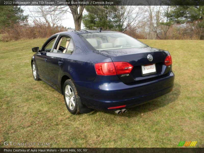 Tempest Blue Metallic / Cornsilk Beige 2012 Volkswagen Jetta TDI Sedan