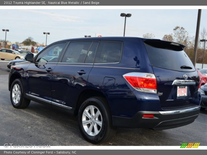 Nautical Blue Metallic / Sand Beige 2012 Toyota Highlander SE