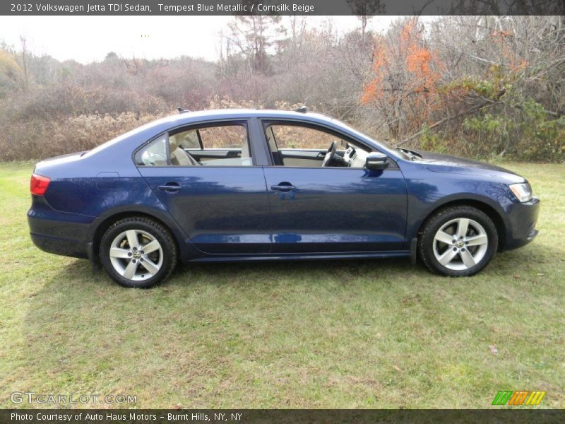 Tempest Blue Metallic / Cornsilk Beige 2012 Volkswagen Jetta TDI Sedan