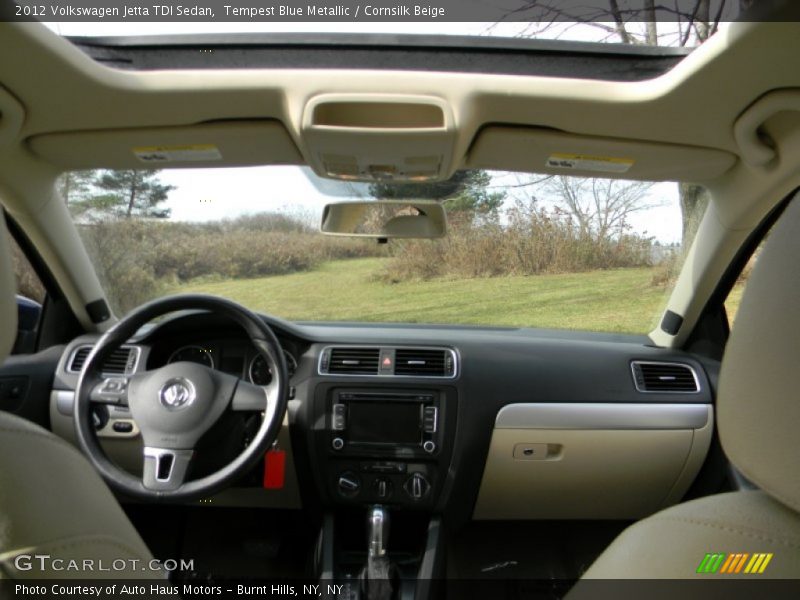 Tempest Blue Metallic / Cornsilk Beige 2012 Volkswagen Jetta TDI Sedan