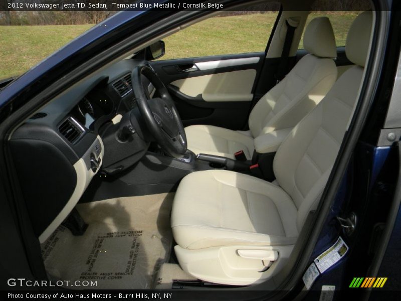 Tempest Blue Metallic / Cornsilk Beige 2012 Volkswagen Jetta TDI Sedan