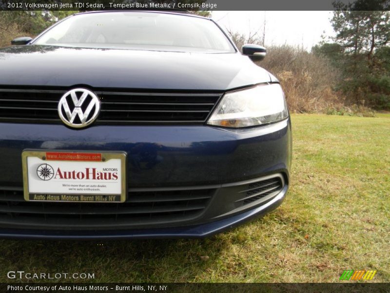 Tempest Blue Metallic / Cornsilk Beige 2012 Volkswagen Jetta TDI Sedan