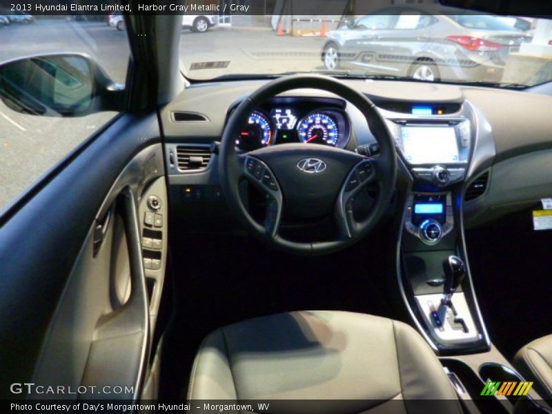 Harbor Gray Metallic / Gray 2013 Hyundai Elantra Limited