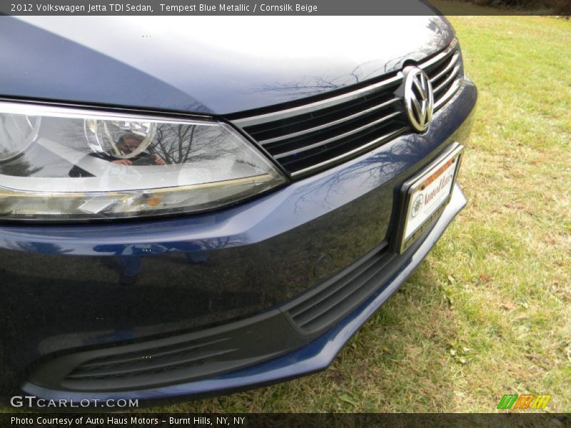 Tempest Blue Metallic / Cornsilk Beige 2012 Volkswagen Jetta TDI Sedan