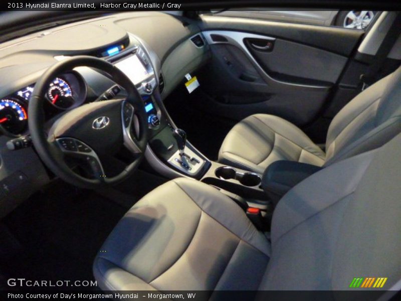 Harbor Gray Metallic / Gray 2013 Hyundai Elantra Limited