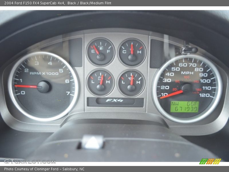 Black / Black/Medium Flint 2004 Ford F150 FX4 SuperCab 4x4