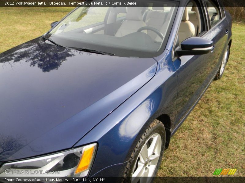 Tempest Blue Metallic / Cornsilk Beige 2012 Volkswagen Jetta TDI Sedan