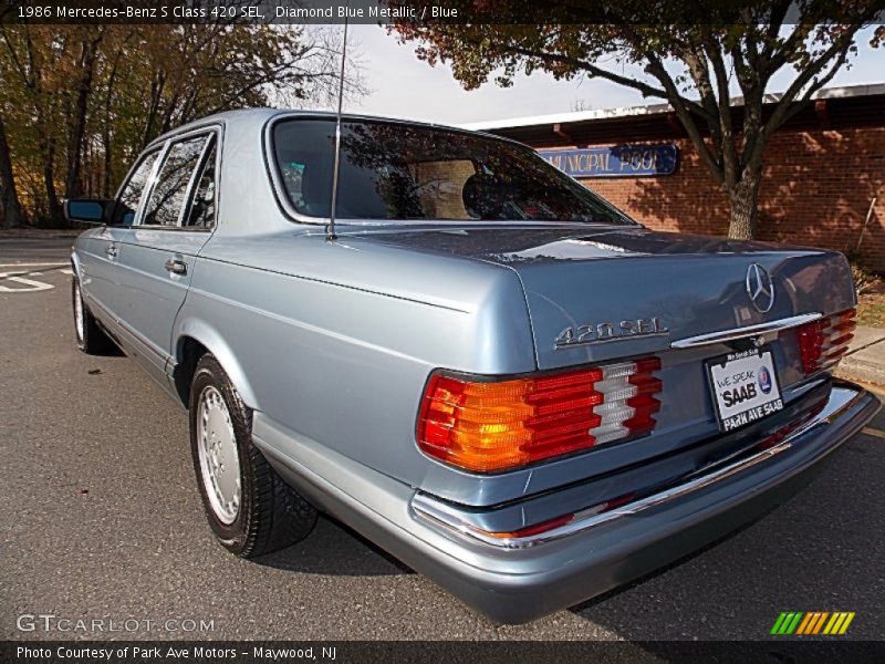 Diamond Blue Metallic / Blue 1986 Mercedes-Benz S Class 420 SEL