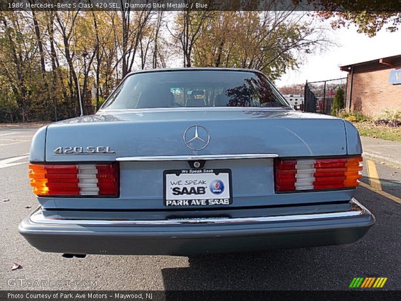 Diamond Blue Metallic / Blue 1986 Mercedes-Benz S Class 420 SEL