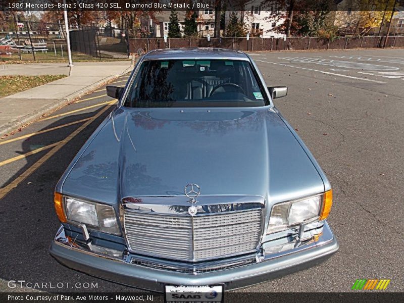 Diamond Blue Metallic / Blue 1986 Mercedes-Benz S Class 420 SEL