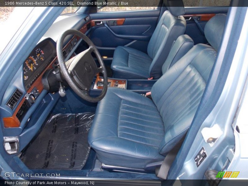  1986 S Class 420 SEL Blue Interior