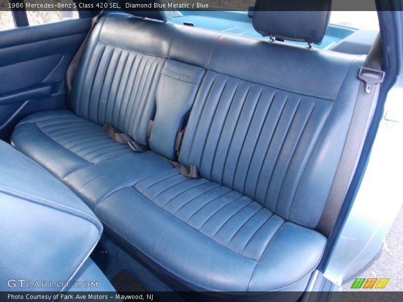 Rear Seat of 1986 S Class 420 SEL