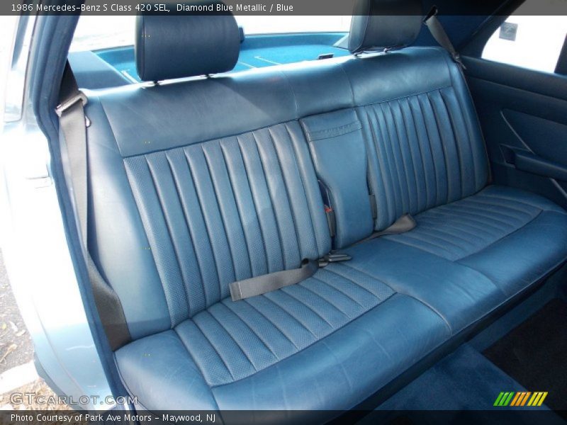 Rear Seat of 1986 S Class 420 SEL