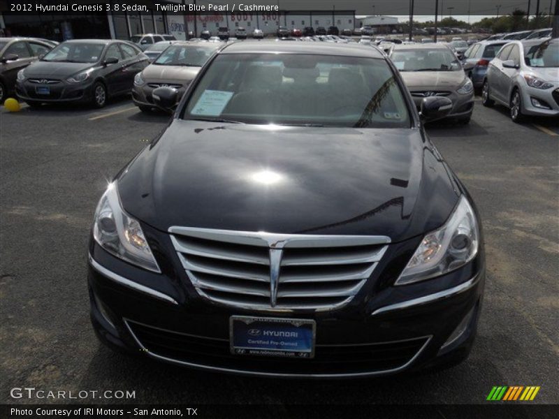 Twilight Blue Pearl / Cashmere 2012 Hyundai Genesis 3.8 Sedan