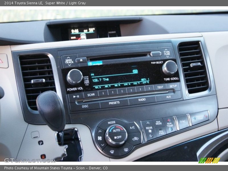 Super White / Light Gray 2014 Toyota Sienna LE