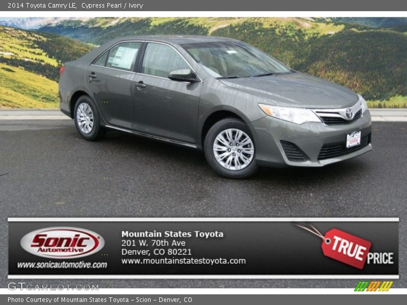 Cypress Pearl / Ivory 2014 Toyota Camry LE