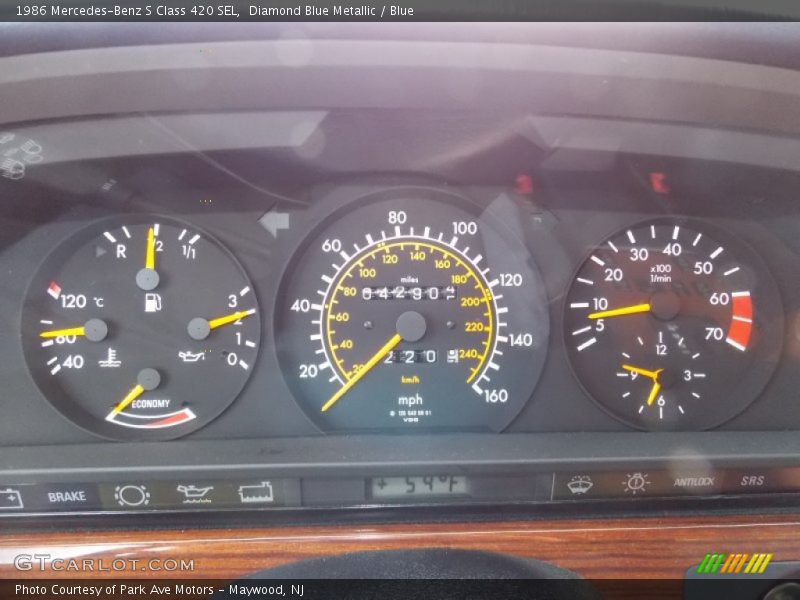  1986 S Class 420 SEL 420 SEL Gauges