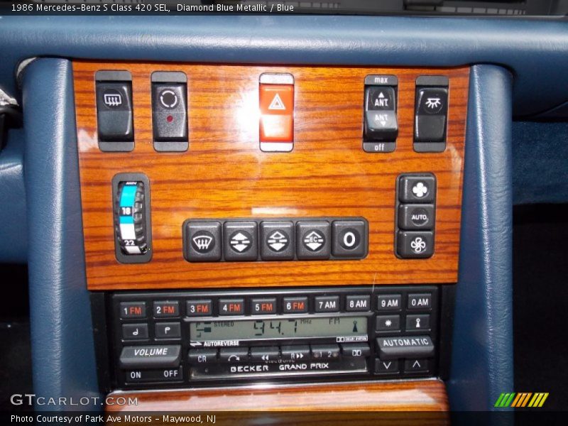 Controls of 1986 S Class 420 SEL