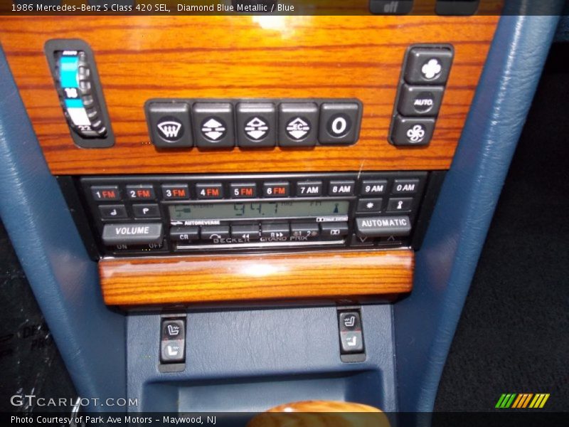 Controls of 1986 S Class 420 SEL