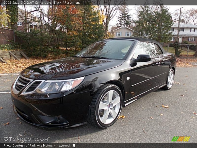 Black / Parchment 2008 Saab 9-3 2.0T Convertible