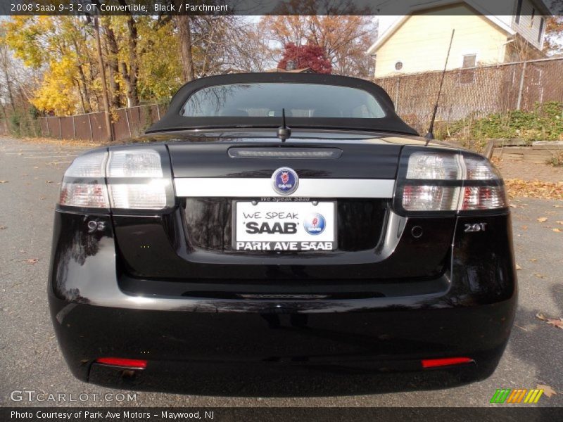 Black / Parchment 2008 Saab 9-3 2.0T Convertible