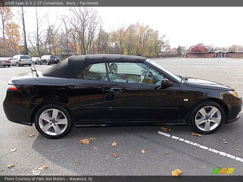 Black / Parchment 2008 Saab 9-3 2.0T Convertible