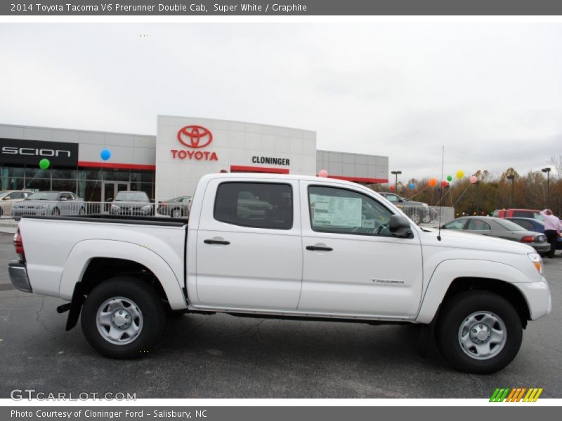 Super White / Graphite 2014 Toyota Tacoma V6 Prerunner Double Cab