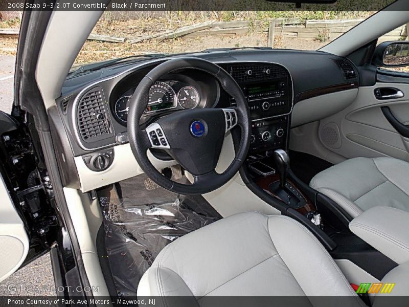 Black / Parchment 2008 Saab 9-3 2.0T Convertible