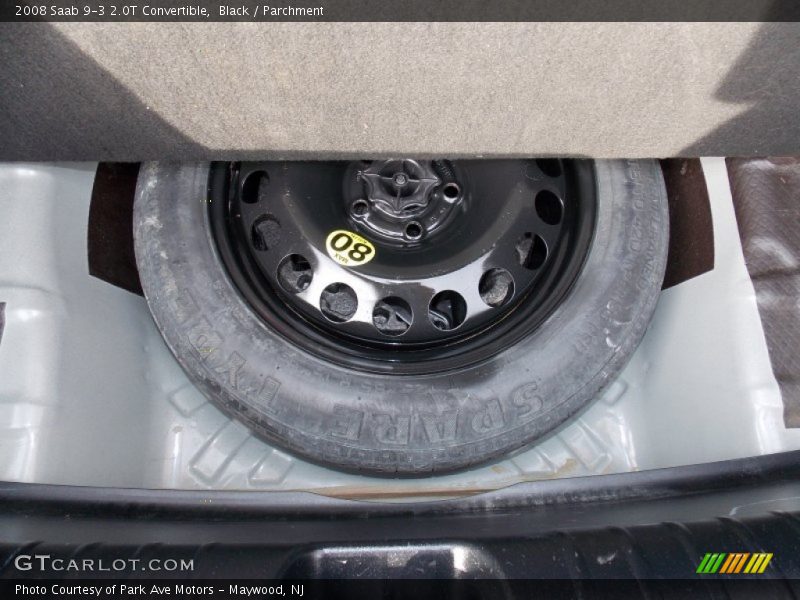 Black / Parchment 2008 Saab 9-3 2.0T Convertible