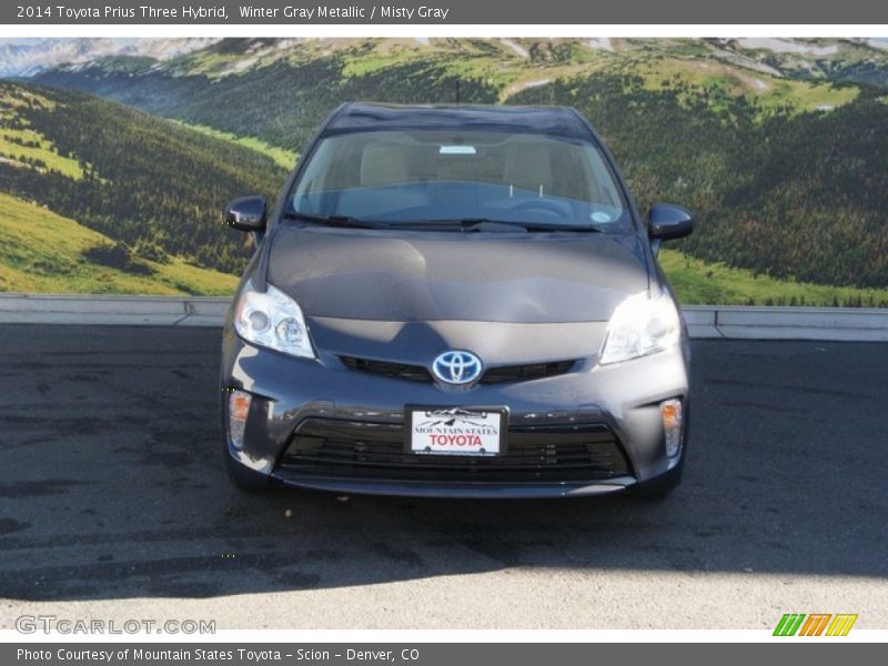 Winter Gray Metallic / Misty Gray 2014 Toyota Prius Three Hybrid