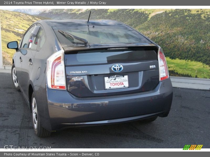Winter Gray Metallic / Misty Gray 2014 Toyota Prius Three Hybrid
