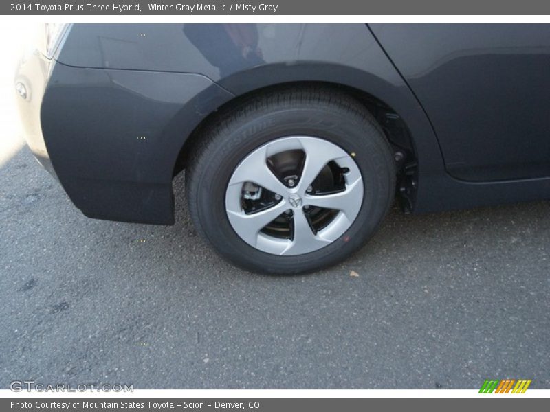 Winter Gray Metallic / Misty Gray 2014 Toyota Prius Three Hybrid