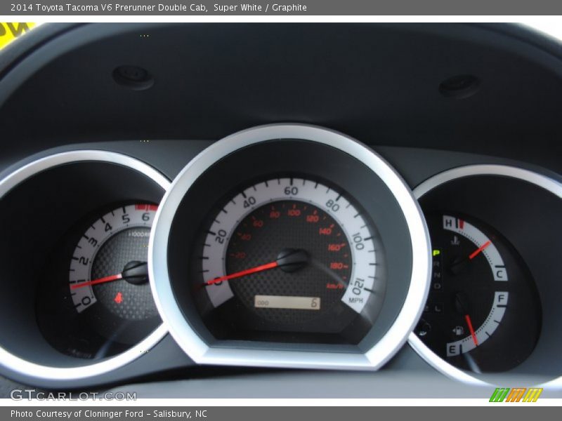 Super White / Graphite 2014 Toyota Tacoma V6 Prerunner Double Cab