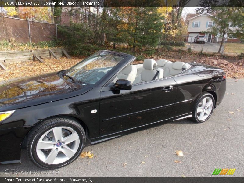 Black / Parchment 2008 Saab 9-3 2.0T Convertible