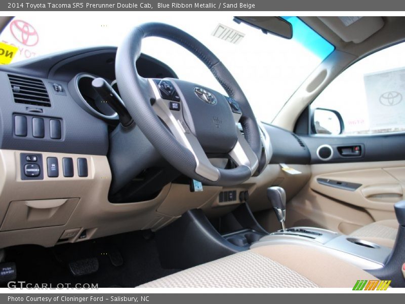 Blue Ribbon Metallic / Sand Beige 2014 Toyota Tacoma SR5 Prerunner Double Cab